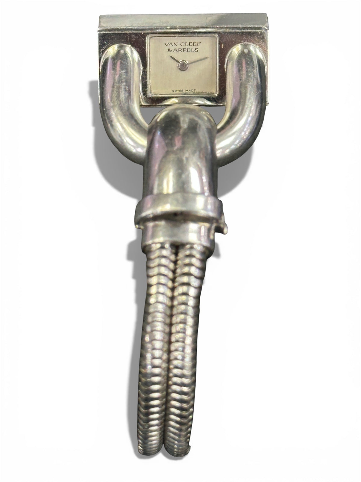 VCA Cadenas watch in white gold on two strand bracelet (331975)